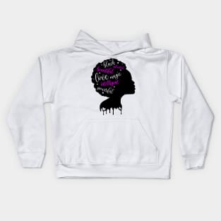 Black American Woman. Afro American Girl. Black Beautiful Kids Hoodie